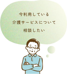 今利用している介護サービスについて相談したい